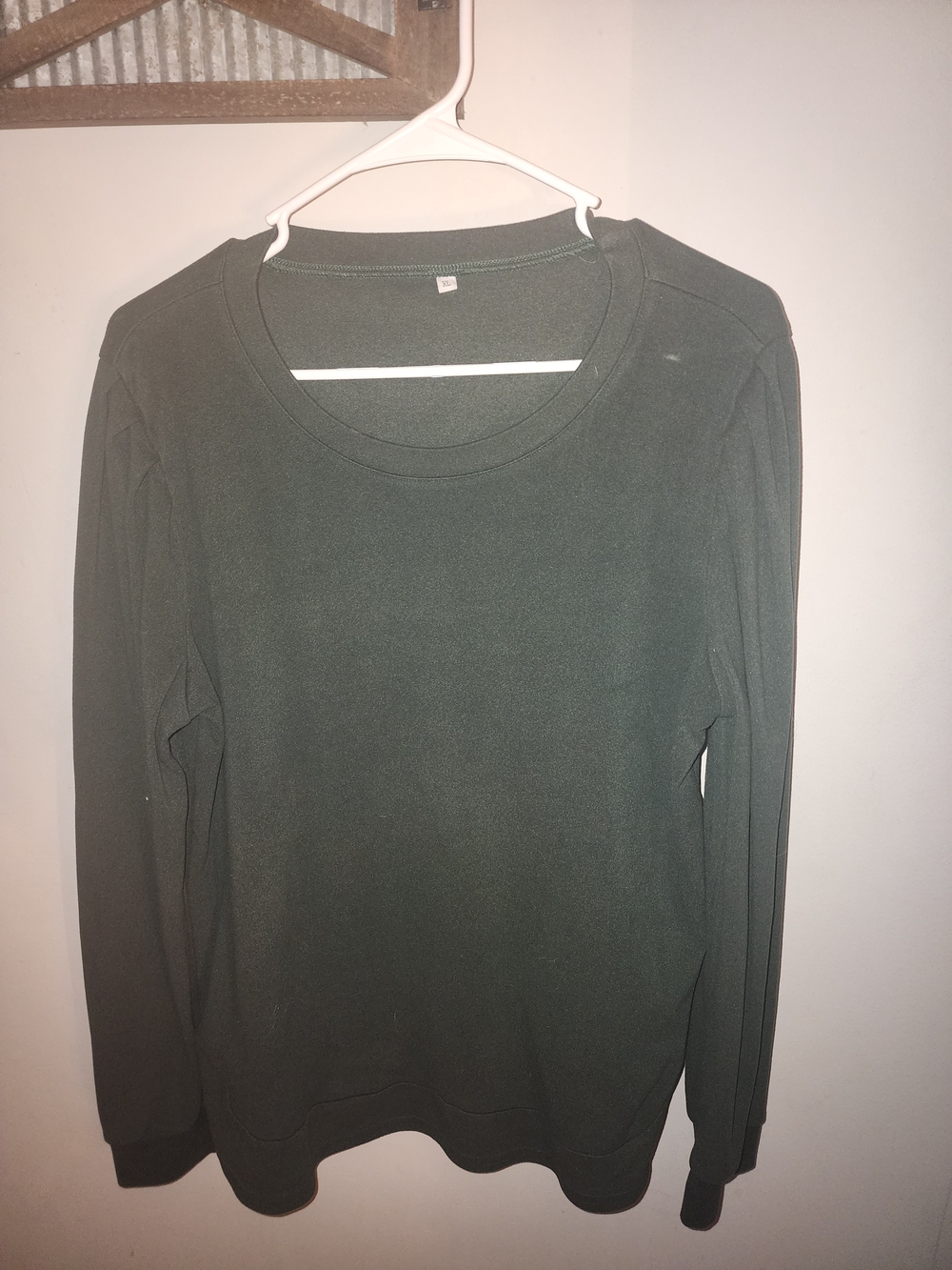 Classic Women's Long-Sleeve Crewneck Top - Dark Green